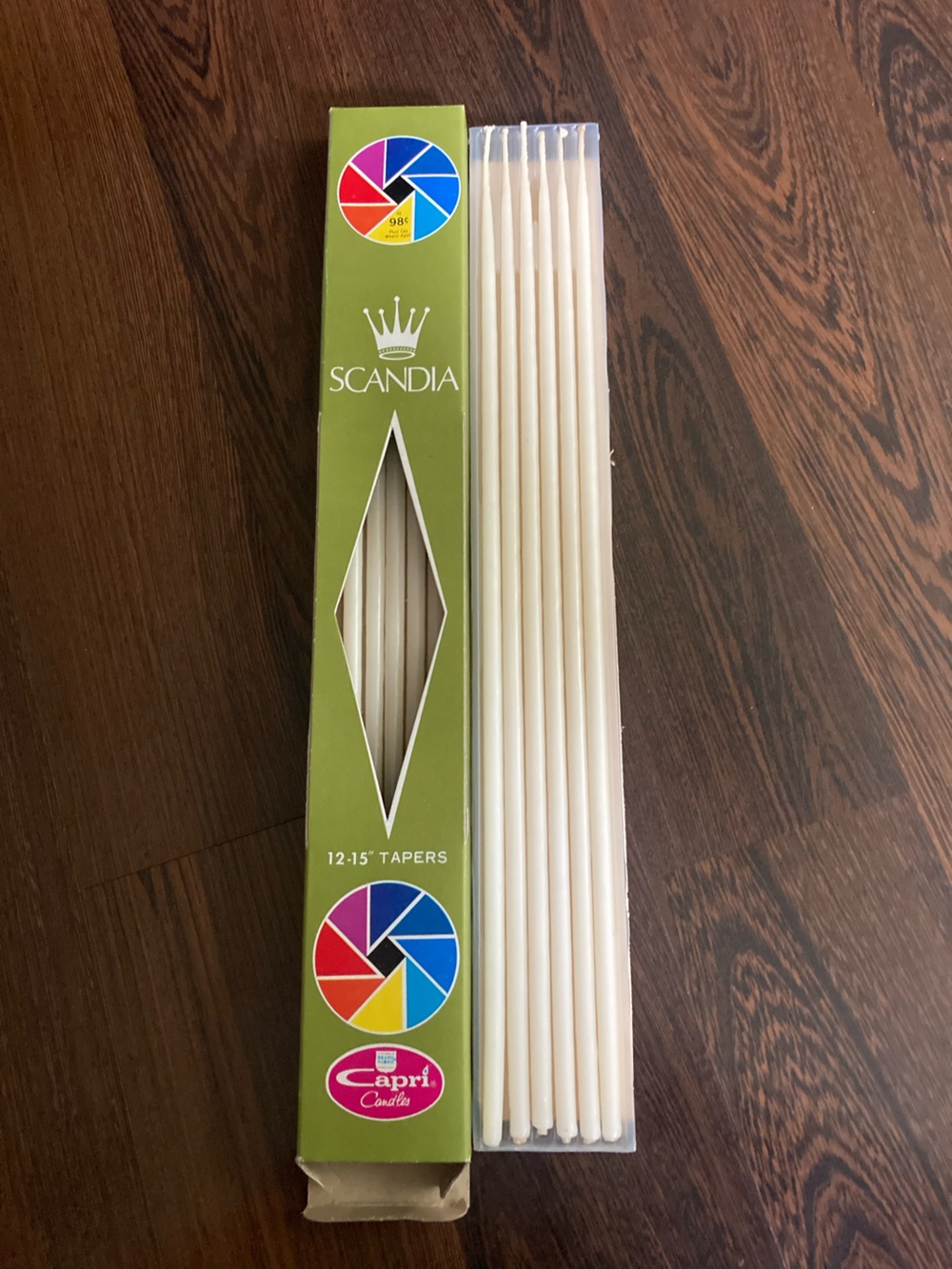 Scandia White Taper Candles by Capri - Classic White Set - Picture 4 of 5